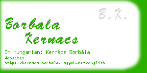 borbala kernacs business card